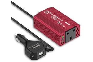 BESTEK 300W Inverters 12V to 240V 230V PD18W Type-C Power Converter Cigarette Lighter Plug Outlet with 4.8A Dual USB Port Charge Your Laptop, iPad, iPhone, Tablet, Consoles & More