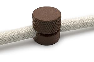 Amarcords - 3 Decentratori pressacavo in alluminio con regolazione cavo a vista per lampade e sospensioni - Corten