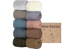 Homewit Wolle Zum Filzen Filzwolle 10 Farben Je 10g,Trockenfilzen Und Filzwolle Nassfilzen Märchenwolle Schafwolle Set Für Starter Diy Wolle Handwerk