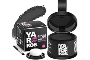 MIFANYO Hairline Shadow Powder, Instantly Root Touch Up Powder for Women Gray Hair Cover Up, Color Root Coverage for Thinning Grey, Mens Roots Concealer for Hair Loss Beard Line, 5-Black