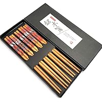 Ätpinnar, 5 par återanvändbara ätpinnar i trä i japansk stil och design, personliga japanska eller kinesiska ätpinnar, kit fö