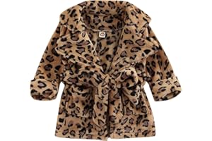 Carolilly Peignoir de Chambre Polaire Enfant Bébé Unisexe Robe de Chambre Doux et Chaud avec Ceinture (12 Mois à 6 Ans)