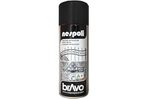 NESPOLI Aérosol peinture professionnelle effet métallisé noir 400 ml