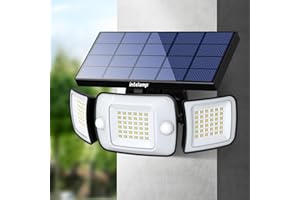 intelamp Solar Security Light Outdoor Motion Sensor 6000mAh Battery 270° 3 Modes Wall Lights Solar Flood Lights with Sensor Lights Garden for Gifts Front Door Garden Fence