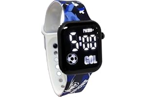 Julian Ross Champions Montre Digitale LED pour Enfants et Adolescents, Format 12 Heures, But, Joueur de Football, Ballon, Supporteurs de Football