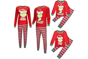TMOYJPX Pijamas Navidad Familia Hombre Mujer Niño Perro 'Never Naughty', Conjuntos Pijama Familiar a Juego - Pijamas Navideños Pareja Divertidos Ropa de Dormir