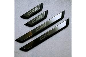 ENFILY 4pcs Accessoires de Protection de seuil de Porte extérieure de Voiture pour Mazda CX5 CX-5 2013-2021, seuil de Protection Contre Les éraflures (2017-2021)
