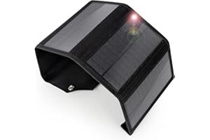 Lotvic Solarpanel, 20W Tragbares Solarladegerät, Doppelt USB Ports Wasserdicht Solarpanel, Wireless Solar Powerbank für Smartphones, Tablets und mehr, Faltbar Solarpanel für Outdoor Aktivitäten