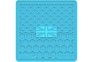 SCRAPPY Lick Mat for Dogs : 19cm x 19cm square : Dog Safe Silicone : Great with Dog Peanut Butter : Suction Cups for fixing to tiles when Grooming and Washing