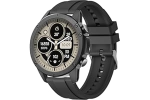 DUORIPE Smartwatch Uomo Militare, 1.43" AMOLED Orologio Smartwatch con Chiamate Bluetooth, 120 Sportive Smart Watch con Contapassi/Sonno/Cardiofrequenzimetro/SpO2, Impermeabil IP68 Smartband per Android iOS