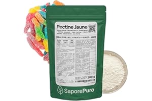 SaporePuro Pectine Jaune 200 g – Gélifiant Naturel à Haut Pouvoir Gélifiant pour Confitures et Gelées – SANS GLUTEN