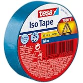 PVC Insulation Tape 10 m x 15 mm Blue | Heat Resistant Repair Tape - Safely Insulate, Bundle, and Attach Electrical Cables