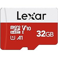 Lexar 32GB Micro SD Card E Series, microSDHC UHS-I Flash Memory Card with Adapter - Up to 100MB/s, A1, U1, Class10, V10, High