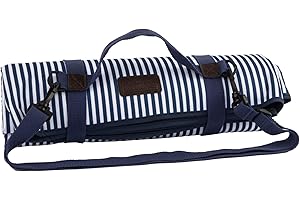 Three Rivers Picnic Blanket, Navy & White