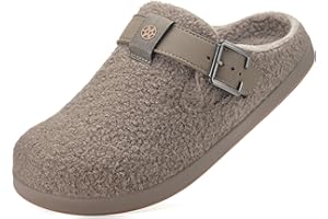 Sisttke Chaussons Sabots Femmes Hommes Hiver Chaude Fourrure Peluche Pantoufles Mules Chaussures de Jardin Antidérapant Confort Intérieur extérieur