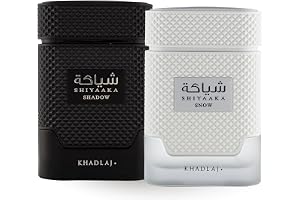 Shiyaaka Snow et Shiyaaka Shadow 100 ml från Khadlaj Perfumes – Parfympresentset för herr – Eau de parfum – Fräsch, citrusartad och kryddigt skogsliknande doft för honom