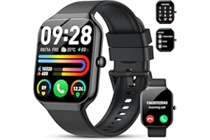 MOTAST Smartwatch Uomo Donna, 1.96" Orologio Smartwatch con Effettua/Risposta Chiamate, 115+ Sportive Smart Watch con Contapassi, Sonno/Cardiofrequenzimetro, IP68 Impermeabile Fitness Tracker per iOS Android