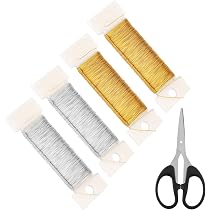 Filo Metallico Sottile Per Fai Da Te - 2 Rotoli Da 50m (0.35mm), Oro Rosso, Per Composizioni Floreali, Ghirlande E Artigianato