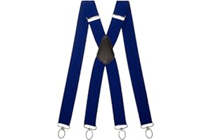 Olata Heavy Duty X-Shape Multi-Purpose Wide Braces/Suspenders with Carabiner Clips - 4cm