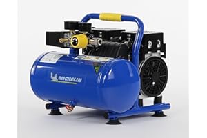 MICHELIN Compresseur d'Air Portable Silencieux MX 6/1, Compresseur d'Air Sans Huile, Pression Maximale 8 Bar, Puissance 1 CV, Réservoir 6 litres, Niveau Sonore 58 dB LpA