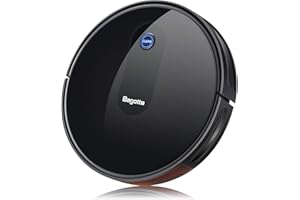 Bagotte BG600 Robot Vacuum Cleaner Mop,Upgraded 1500Pa Strong Suction, 2.7 in, Super Quiet, Smart Self-Charging Robotic Vacuum Cleaners, Auto Sweeper for Hardwood Floor Carpet Tile Pet Hair Care