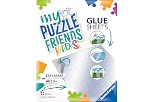 Ravensburger - Accessoire pour puzzles - Adultes et enfants dès 3 ans - Feuilles adhésives pour puzzles en carton - 6 feuilles autocollantes de 21,5 x 18 cm dans un paquet - 13301