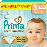 Prima Bebek Bezi Premium Care 3 Numara 144 Adet Aylık Fırsat Paketi