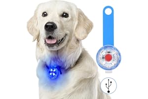 Fttouuy Sécurité LED Clignotant pour Chiens, Chats - Lampe LED Rechargeable USB pour Chien, 3 Modes de Clignotant Lampes de Sécurité Imperméables pour Animaux de Compagnie