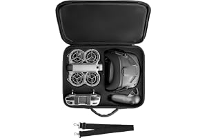 FPVtosky fodral för DJI Neo 2, bärbar väska för Neo 2 Motion Fly More Combo, RC Motion 3, glasögon N3, batterier och laddningsnav tillbehör, resväska med axelrem och avdelare (endast väska)