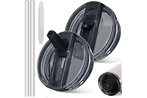MAXRICUS 40oz Deckel Auslaufsicher für Stanley Cup - Tumbler Detachable Flip Straw Lid,Lids Replacement Zubehör for Stanley Cups,Cup Accessories,Set with Cover,Straw,Non Spill Lid,Detachable Tool