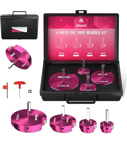 PPRK6 Plastic PVC Pipe Fitting Reamer 6 Piece Kit Fit Into Standard 1 2 Drills Pvc Pipe Reamer Tool Contains Ppr75 Ppr100 Ppr150 Ppr200 Ppr300 And Ppr400 - View #3