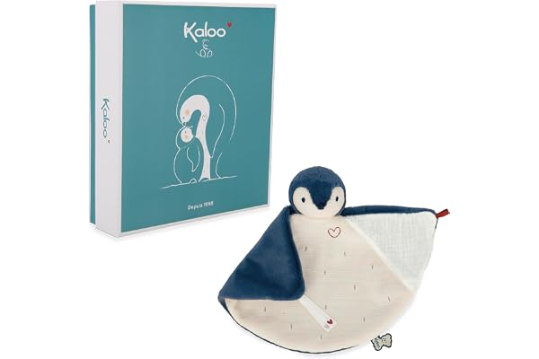 KALOO – Complices – Doudou Manchot Bleu - Imprègne Les odeurs - 23 cm - Dès la Naissance,K212003