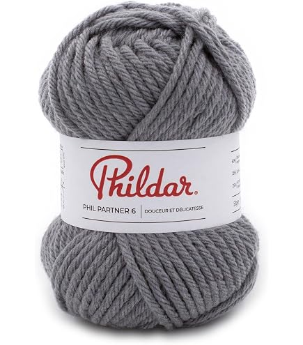 Lot De 5 Pelotes De Laine Phildar Partner 6 Denim - Bleu - Aiguilles N°6 - Neuves