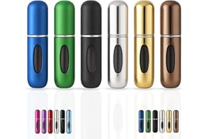 YUME 6 PCS 5ML Atomizador Perfume Recargable, Mini botella rociadora portátil, Pulverizador colonia recargable, perfume miniatura sin fugas, frasco. Ideal para salir de noche, viajar, fiestas. (AZUL)