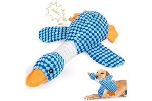 Hshenjhu Giocattoli da Masticare per Cani Indistruttibile, Resistenti Peluche per Cane, Giocattoli in Cotone Naturale per Dentizione, Giochi Squeak Interattivi per Cani di Taglia Grande e Media