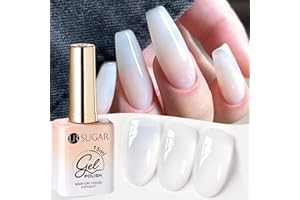 ‎UR SUGAR UR SUGAR UV Nagellack Milchig Weiss, 15ml Gel Nagellack Milchig Weiß Transparent Jelly Gel Nail, Gellack Milky White Natur UV LED Soak Off Manicure DIY
