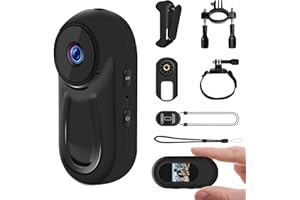 NinjaCam Mini Action Cam, 1080P Actionkameras, Wearable Körperkamera, Motorrad Sportkamera mit Multifunctional Accessories, Daumen Bodycam, Mini POV Camera, Helmkamera, Outdoor-Kamera für Abenteuer