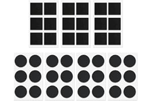 DEWFIGS ㅤ 42 Pièces Rustine Velo Autocollante, Kit de Réparation de Pneus de Vélo Auto-Adhésif, Rustines Sans Colle pour Tubes de Vélo de Forme Ronde, Carrée, Kit Anti Crevaison Velo Compatible Tous Pneus