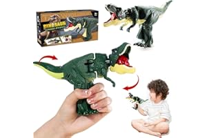 AIXYANEER 2024 Nuevo Modelo Divertido Tyrannosaurus Rex con Control de Mano de simulación, Juguete de Cabeza y Cola de Dinosaurio para cumpleaños Infantiles, Halloween (Verde)