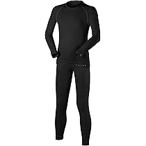 FALKE Uniseks-kind Set van onderlaag Maximum Warm K Uw functioneel materiaal sneldrogend 1 stuk, Zwart Black 3000, 122-128