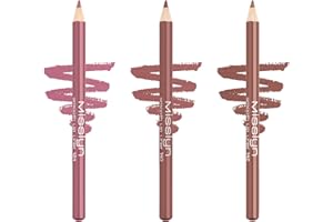 Misslyn Set Matite Labbra a Lunga Durata e Texture Morbida, Lip Liner Ultra Cremoso, Facile da Applicare e Sfumare con Vitamina E e Cere Nutrienti - 3 Colorazioni Nude
