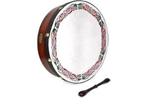 Handmade by Dannan Irish Celtic Vegan 16" Bodhran Hand Drum (Various Options) (Celtic Knot)