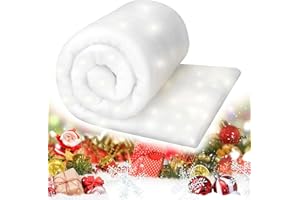 QXNDXQ Weihnachten Schneedecke Glitzerte Flauschig Künstliche Schneedecke Weiß Weich Falsch Schneedecken für Weihnachtsdeko Weihnachtsbaum Zubehör Foto-Requisite Hintergrund Deko 240x80cm
