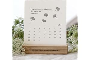 HEY LITTLE GREEN heylittlegreen Einpflanzbarer Tischkalender 2024 | aus handgemachtem Saatpapier | Samen-Kalender mit 13 Sorten zum Einpflanzen | nachhaltige Geschenkidee (Erst wurzeln, dann wachsen)