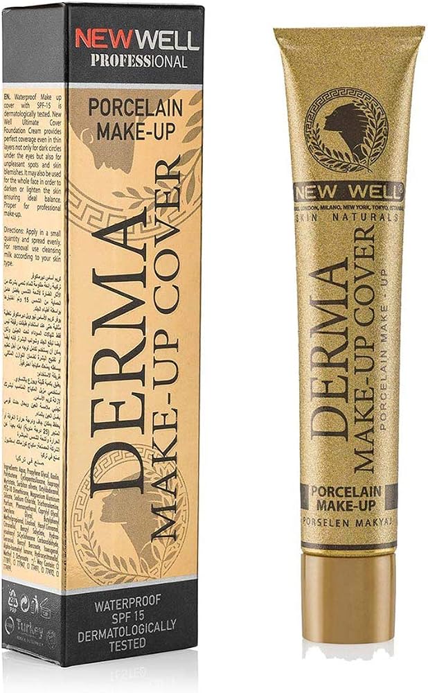 New Well Derma Make-Up Cover Foundation - Gold 1 Paket (1 x 50 g)