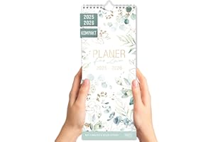 ‎HÄFFT Häfft® Planer für Zwei 2025/2026 kompakt "Blattgold" Paarplaner mit 3 Spalten, Paarkalender, Wandplaner, Wandkalender für 18 Monate: Juli 25 bis Dez 26 - nachhaltig & klimafreundlich