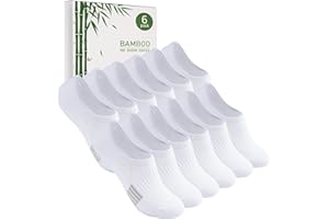 Caldodo Bambusowe skarpety do sneakersów, damskie, 35-38, 39-42, stopki, męskie, 6 par skarpet do sneakersów, skarpety sportowe, prezenty dla kobiet, skarpety do biegania, niewidoczne skarpety