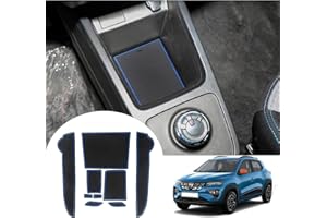 GAFAT Dacia Spring Electric 2022 2023 2024 Tapis Antidérapants, Dacia Spring 2024Tapis en Caoutchouc Console Centrale, Porte-Gobelet, Couture de Porte, Dacia Spring Accessoires (Bleu)