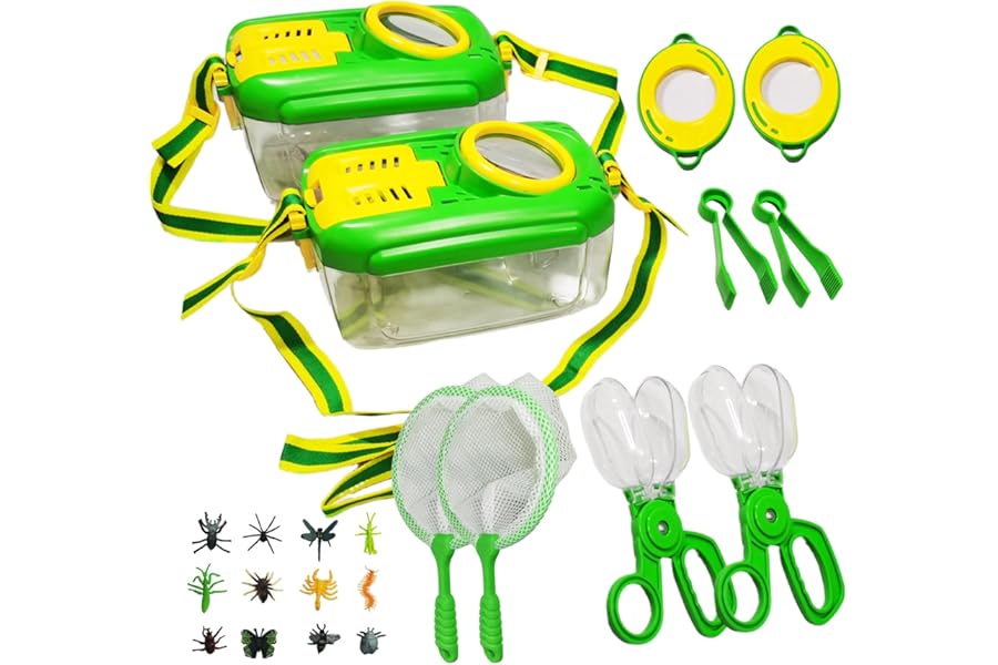 CVARRISE 2 Pack Bug Hunting Kits for Children, Bug Catcher with Insects Set, Outdoor Explorer Kit for Children, Educational Gifts for Kids Nature Insect Lovers Toys, Outdoor Toys for 3+ Year Old