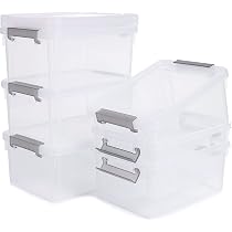 24 Scatoline Plastica Con Coperchio Incernierato - Contenitori Trasparenti 6.2x6.2x4 Cm Per Minuteria - Foto 9
